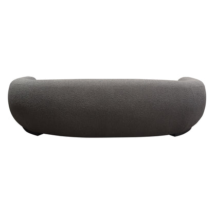 Pascal Sofa in Charcoal Boucle Textured Fabric w/ Contoured Arms & Back