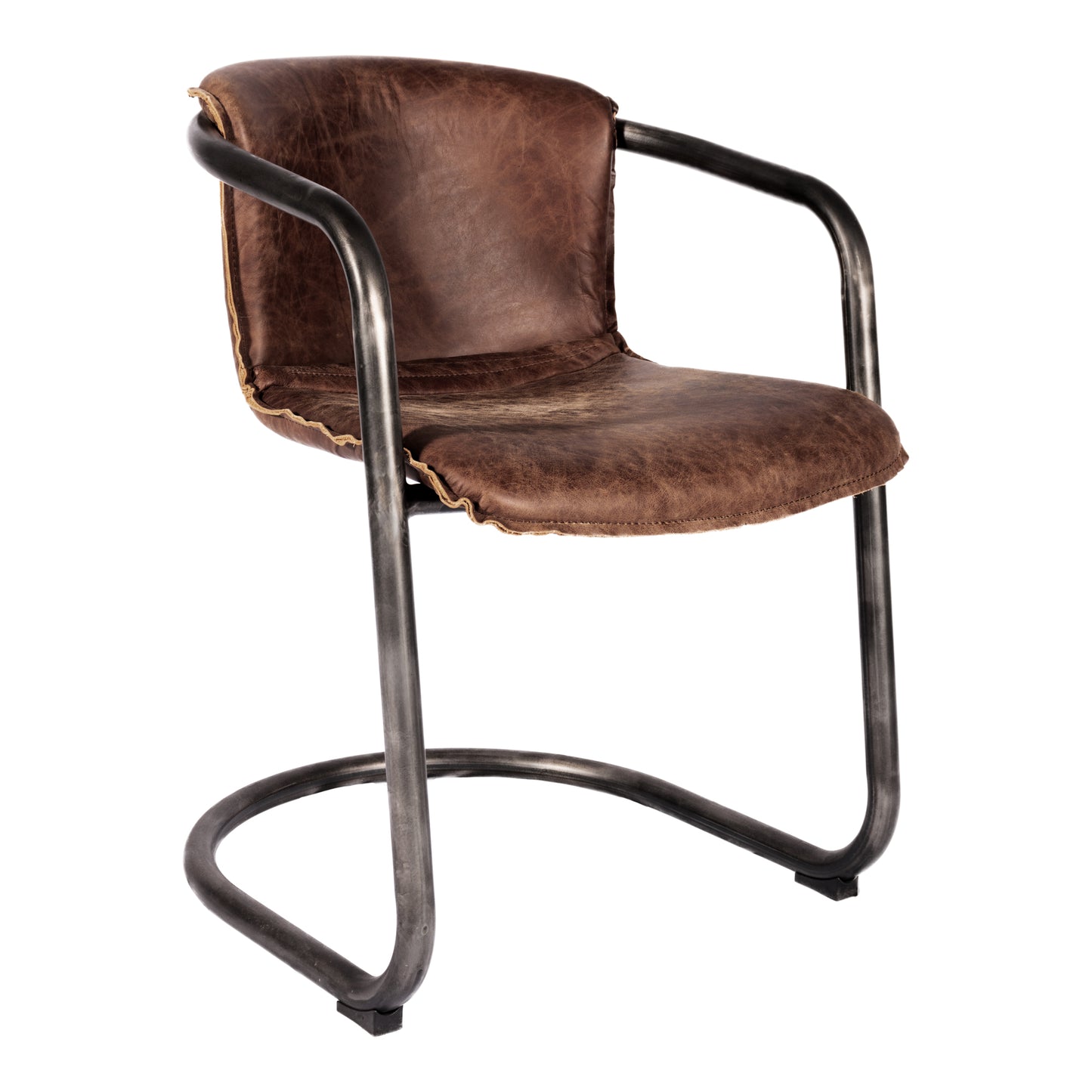 Benedict Dining Chair Grazed Brown Leather (Set of 2)
