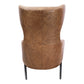 Amos Brown Leather Accent Chair