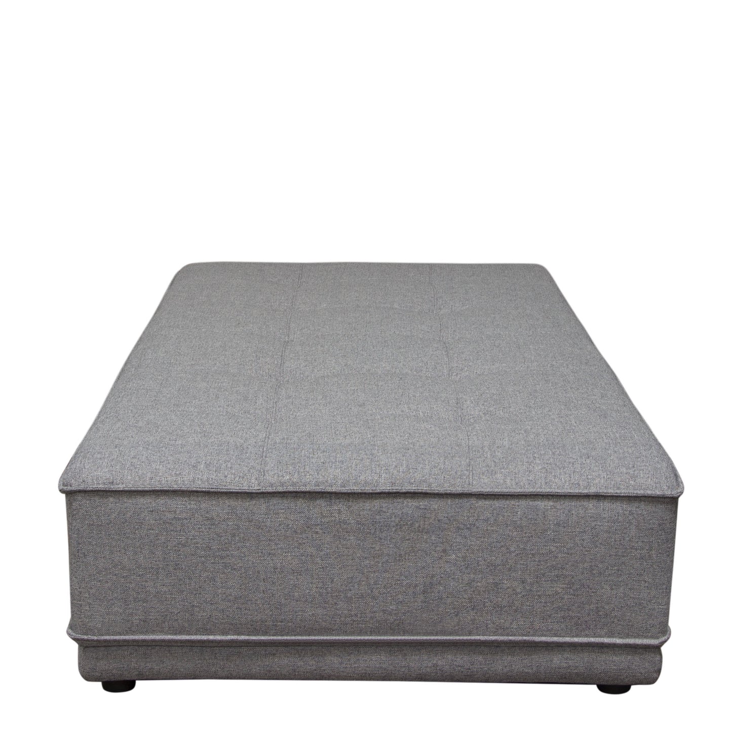 Slate Lounge Seating Platform with Moveable Backrest Supports in Grey Polyester Fabric