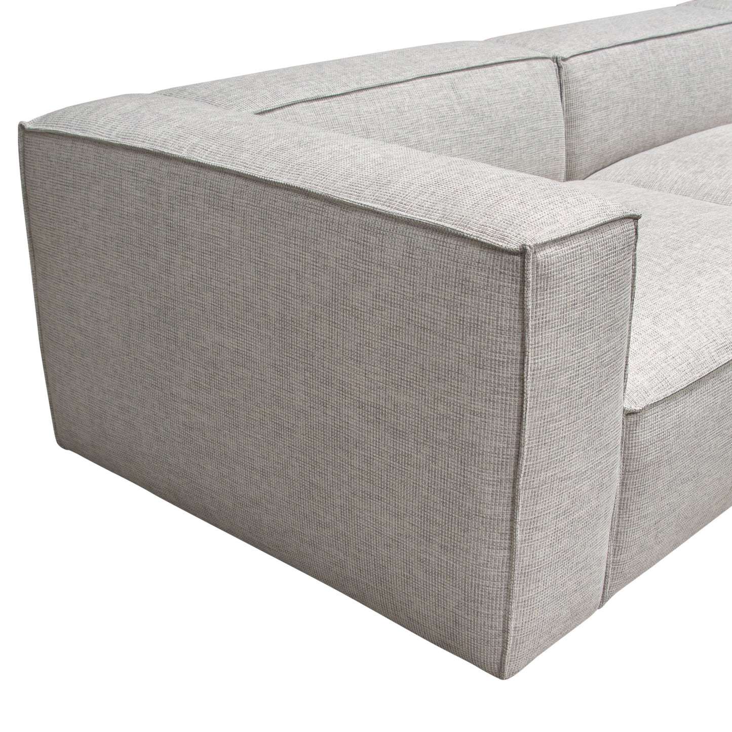 Vice 4PC Modular Sectional in Barley Fabric with Ottoman