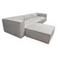 Vice 4PC Modular Sectional in Barley Fabric with Ottoman