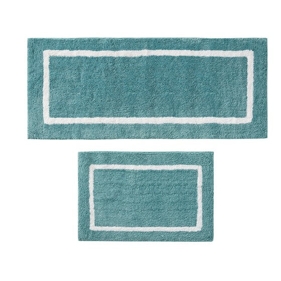 Bittman Reversible High Pile Tufted Microfiber Bath Rug