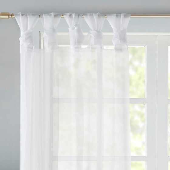 Ceres Twist Tab Voile Sheer Window Pair