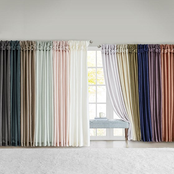 Emilia Twist Tab Lined Window Curtain