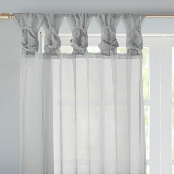 Ceres Twist Tab Voile Sheer Window Pair