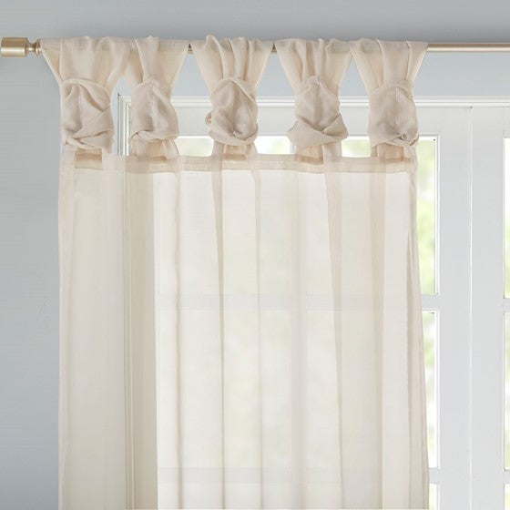 Ceres Twist Tab Voile Sheer Window Pair