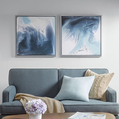 Blue Lagoon Canvas Wall Art 2 Piece Set