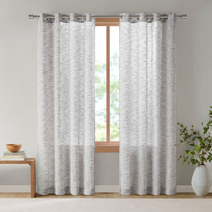 Avery Yarn Dyed Grommet Top Sheer Window Panel