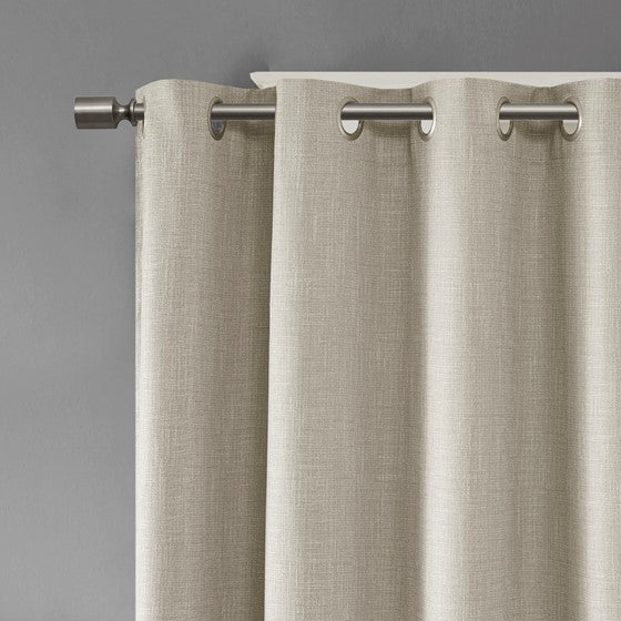 Maya Heathered Cotton Grommet Top Curtain Panel