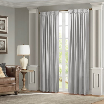 Avignon Pleat Curtain Panel with Tieback (Single)