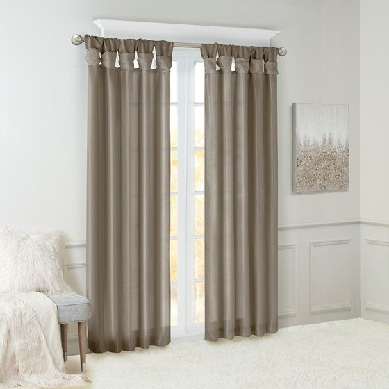 Emilia Twist Tab Lined Window Curtain