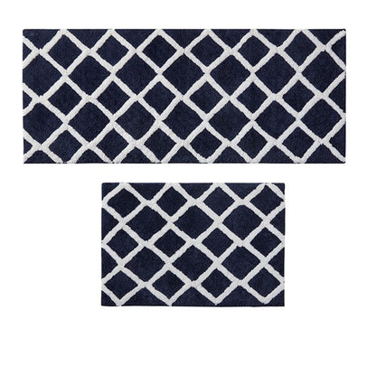 Bittman Reversible High Pile Tufted Microfiber Bath Rug