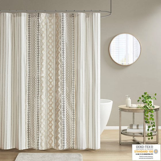 Imani Cotton Printed Shower Curtain