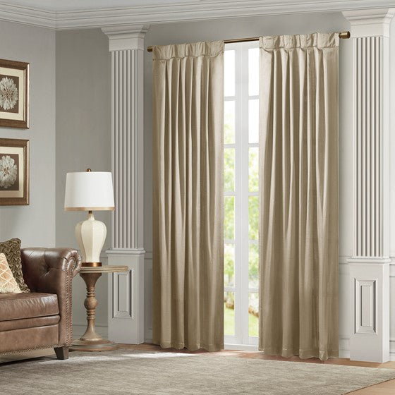 Avignon Pleat Curtain Panel with Tieback (Single)