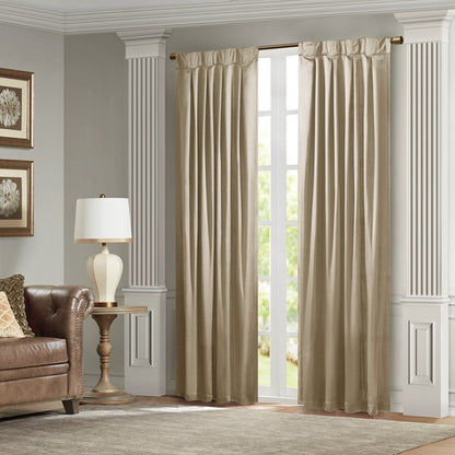 Avignon Pleat Curtain Panel with Tieback (Single)