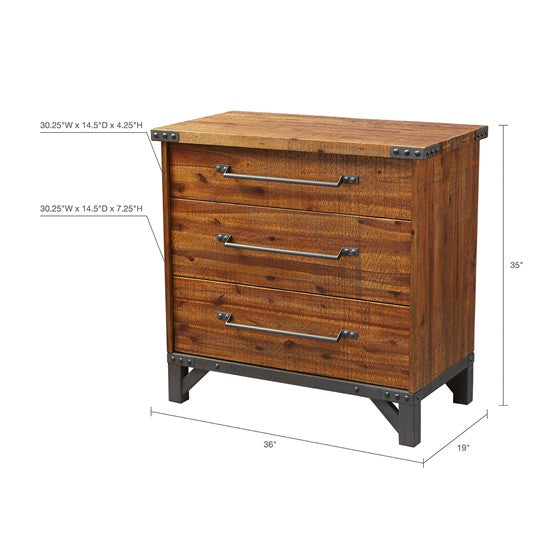 Lancaster 3 Drawer Dresser