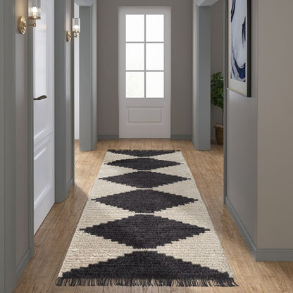 Amanda Black & Ivory Modern Area Rug