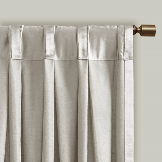 Avignon Pleat Curtain Panel with Tieback (Single)