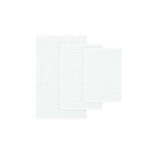 Madison Park Lasso Cotton Chenille Chain Stitch Rug 20x30 / White