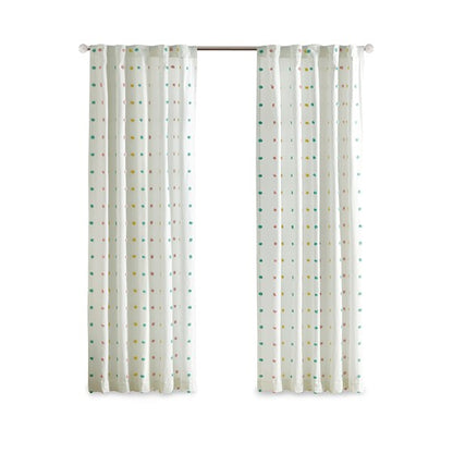 Callie Cotton Jacquard Pom Pom Window Panel