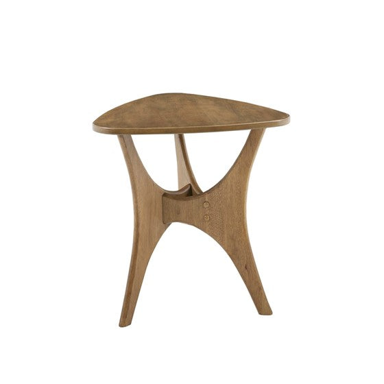 Blaze Triangle Wood End Table