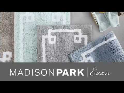 Madison Park Spa Cotton 24x72 Reversible Bath Rug in Taupe